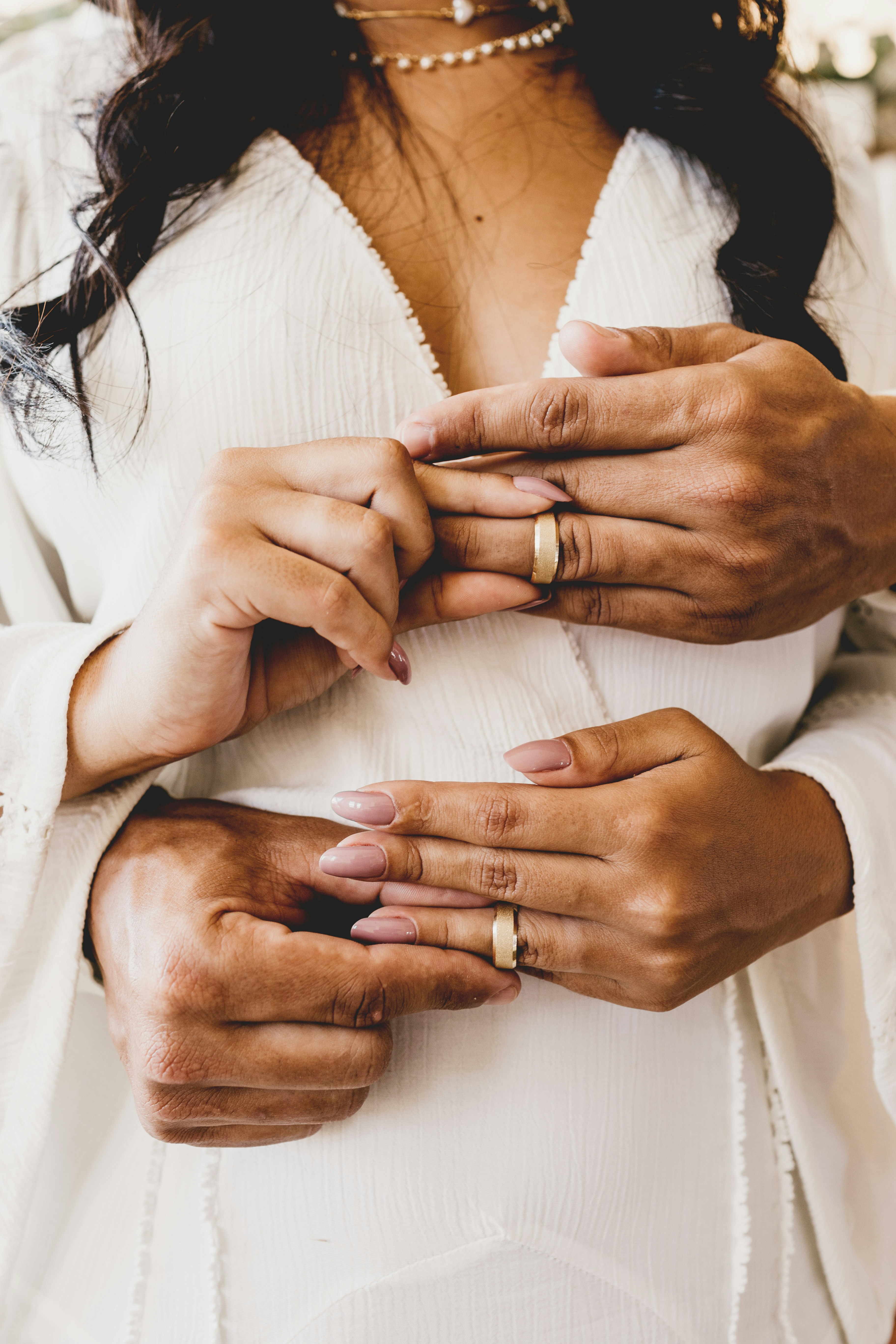 man and woman holding hands